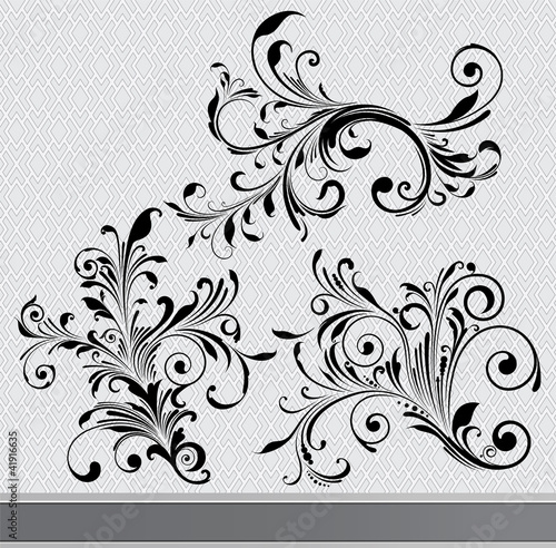 floral elements set
