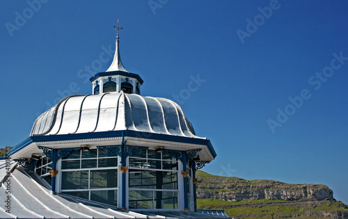 Domed roof on the end of Llandudno pier, Wales photo