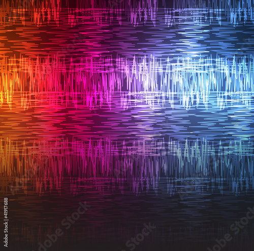 Neon abstract lines design on dark background © kstudija
