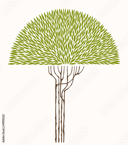 vector illustration of an olive tree