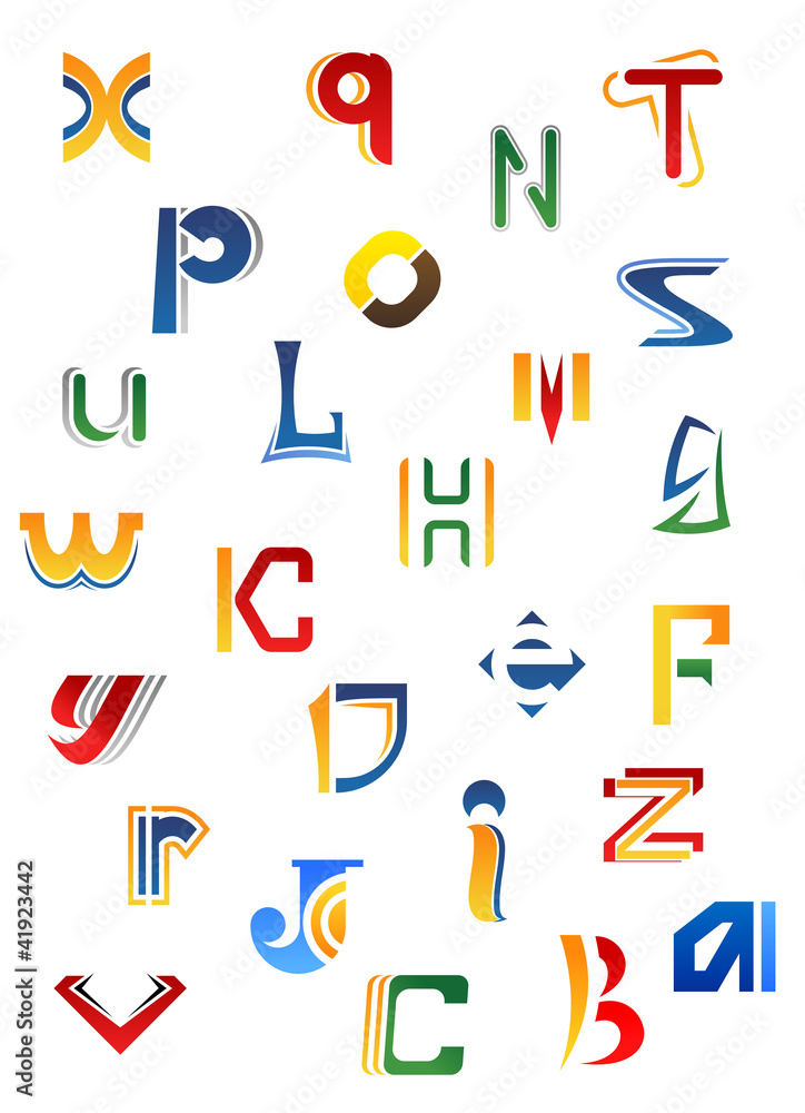 Set of decorative letters Set of decorative letters