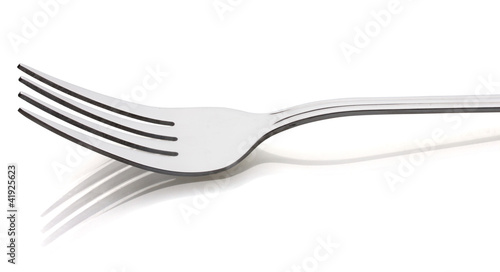 Silver fork isolated on white