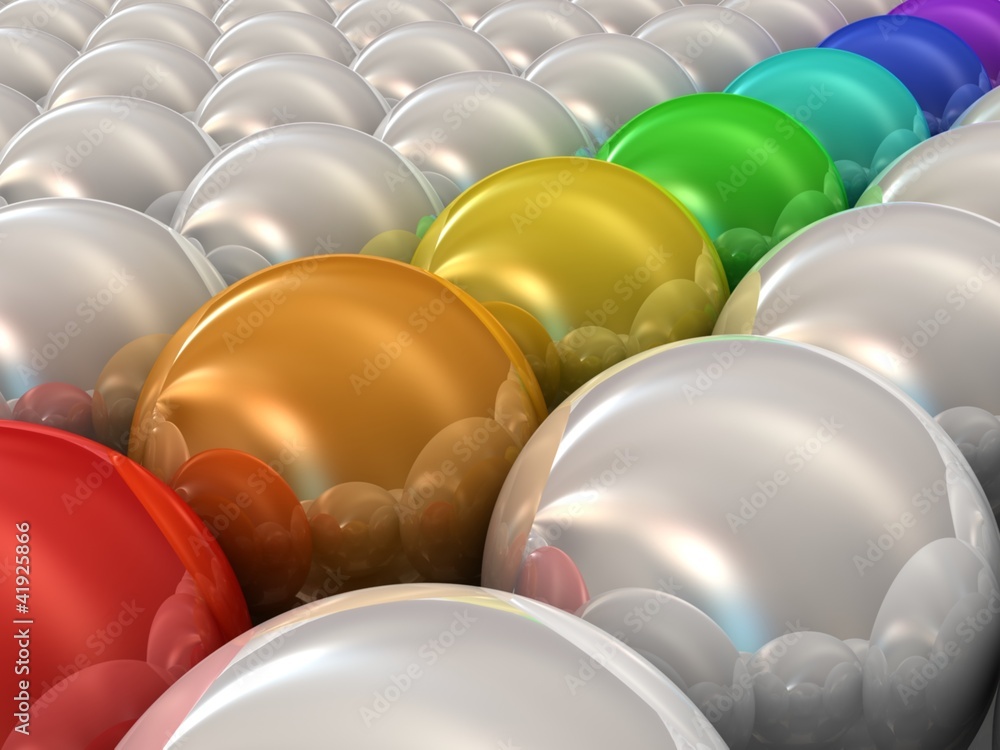 Fototapeta premium 3d rainbow balls