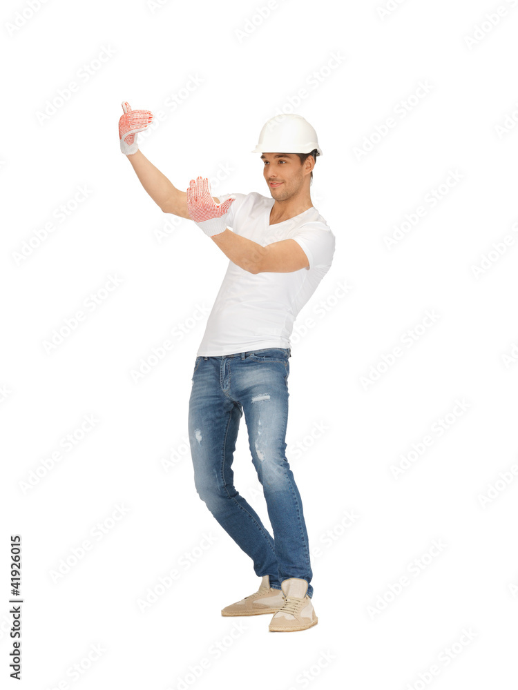handsome builder in helmet handsome builder in helmet