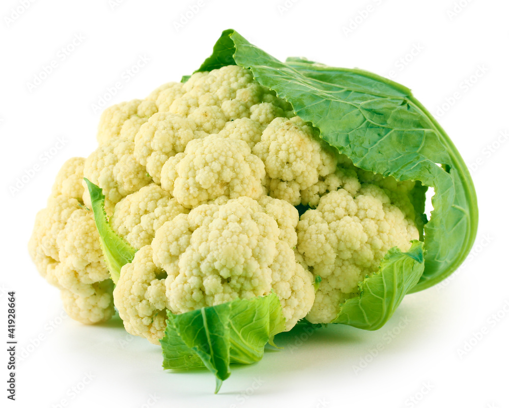 Fresh cauliflower isolated on white Fresh cauliflower isolated on white