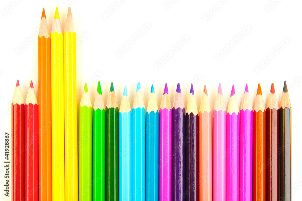 Color pencils isolated on white Color pencils isolated on white