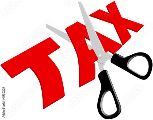 Scissors cut unfair too high Taxes