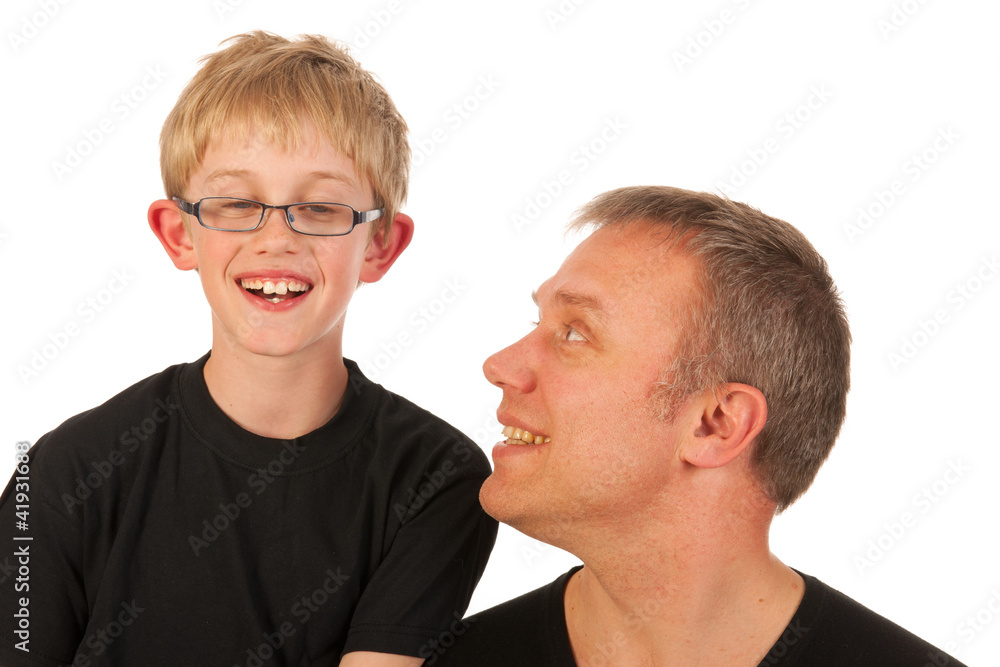 Portrait father and son Portrait father and son
