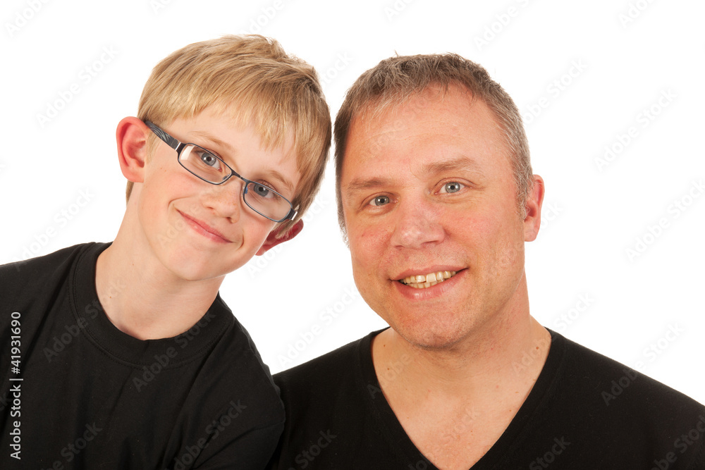 Portrait father and son Portrait father and son