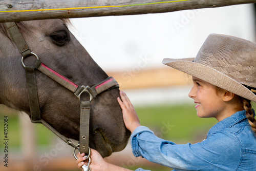 Horse whispers - Horse and lovely girl - best friends