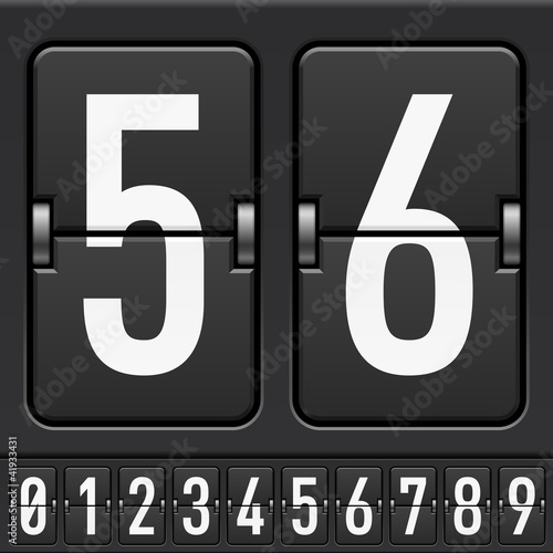 Mechanical Scoreboard Numbers