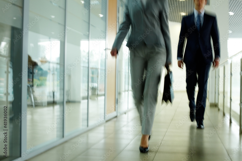 Fototapeta premium Walking down corridor