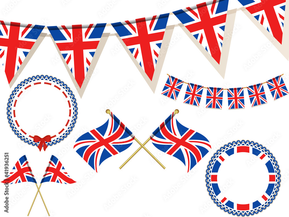 Obraz premium united kingdom flags and elements