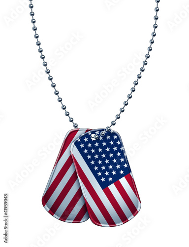 Obraz na plátně American Dog Tag