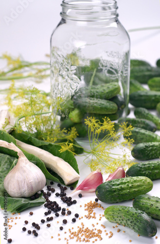 Cucumbers and spices