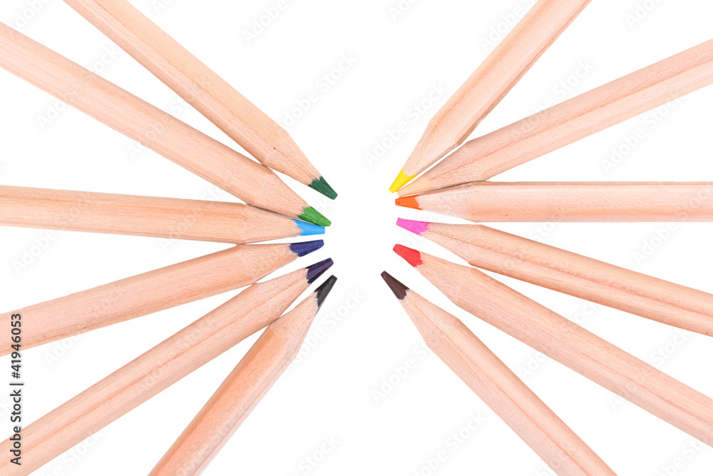 Fototapeta premium Color pencils isolated on white