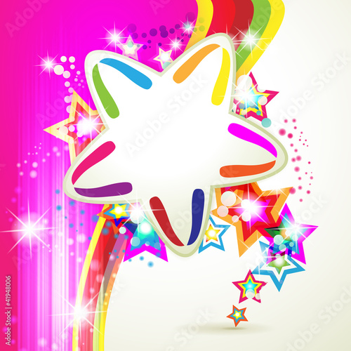 Background with colored stars
