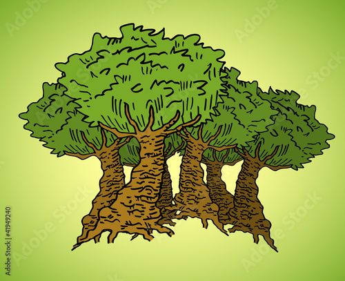 Cartoon forest