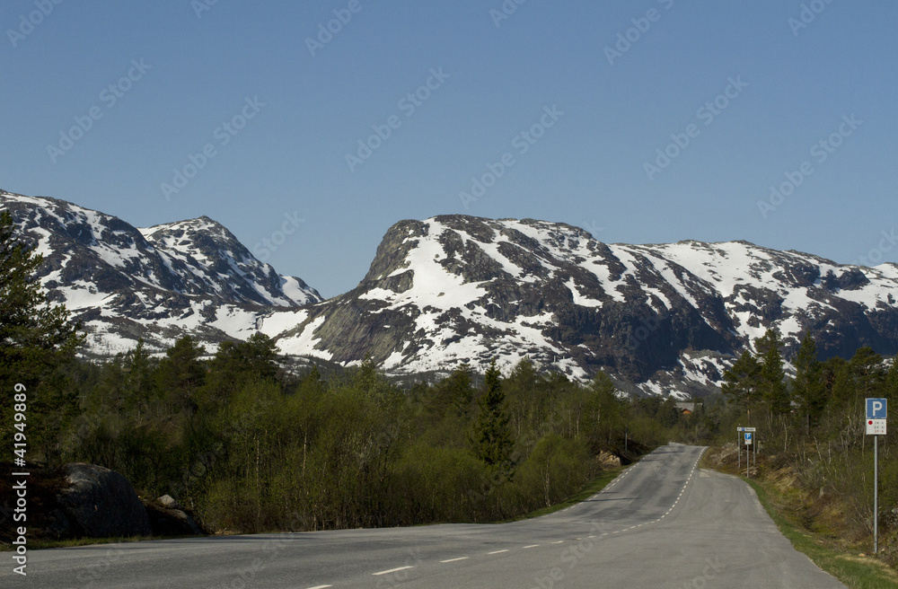 Fototapeta premium Norwegian mountain road