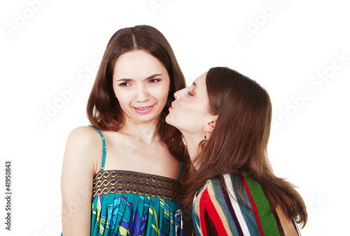 unpleasant woman kiss