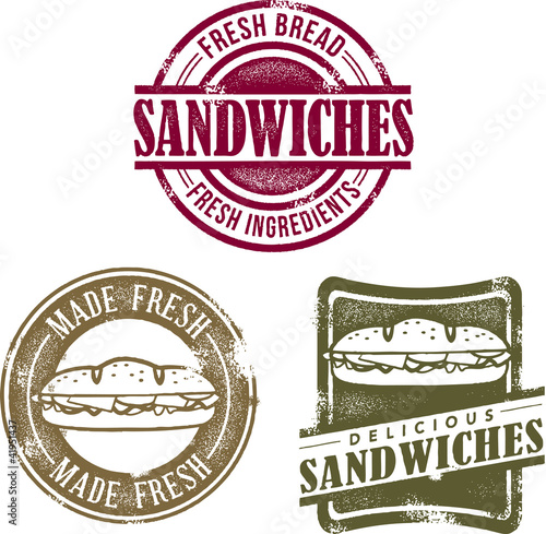Vintage Style Sandwich Stamps