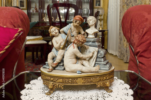 Canvastavla Ceramic statue, ceramics of Capodimonte
