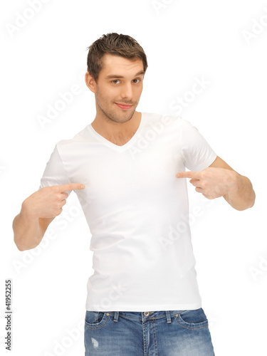 Foto handsome man in white shirt