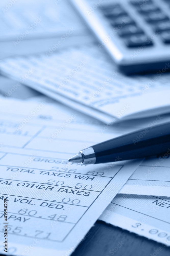 coins on business paper coins on business paper