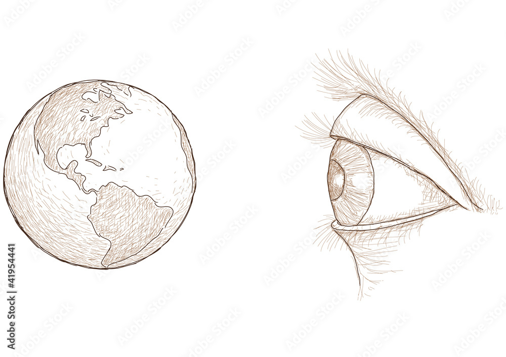 Obraz premium occhio e mondo