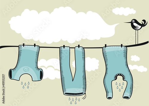 Drying Clothes Background