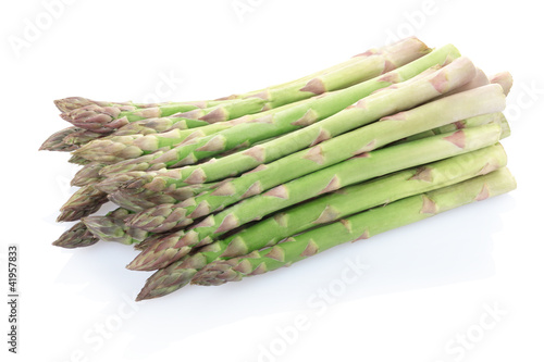 Asparagus heap on white, clipping path included