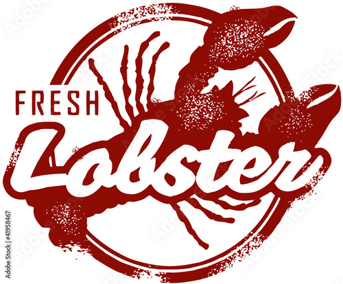 Fresh Lobster Seafood Stamp