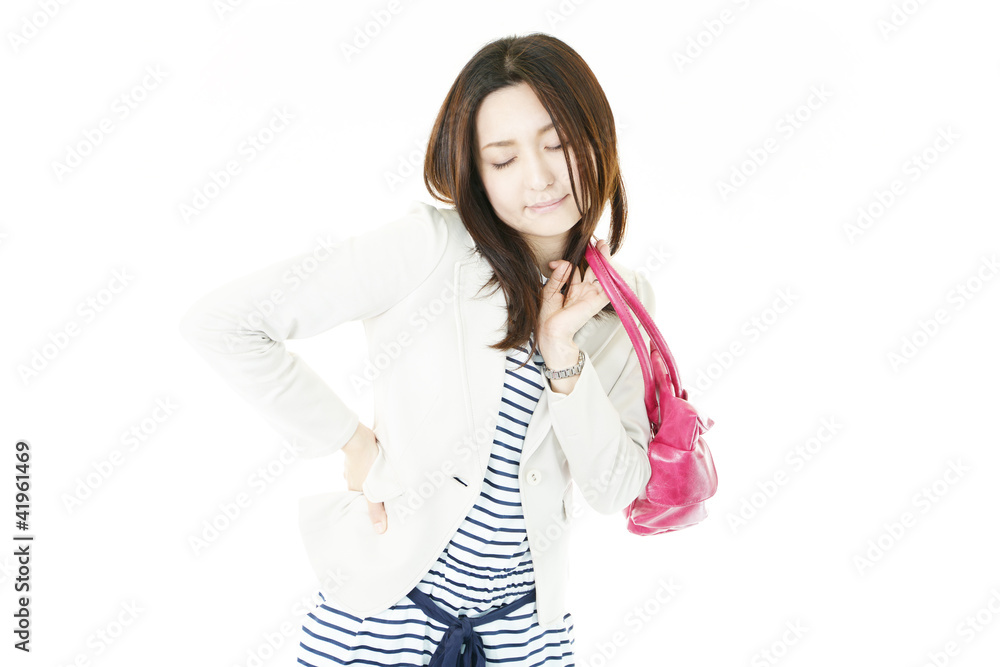 腰痛に悩むオフィスレディー 腰痛に悩むオフィスレディー