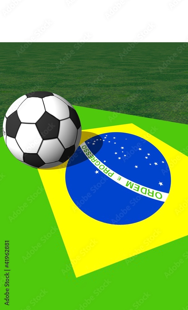 Obraz premium football - brésil
