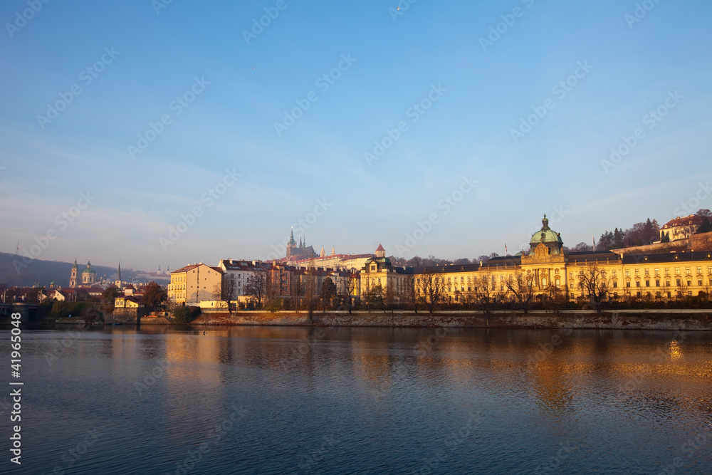 Evening view of Prague