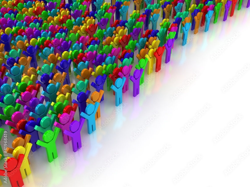 Fototapeta premium 3d rainbow puppets