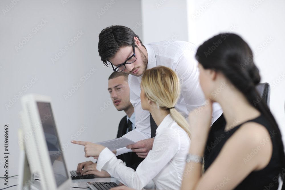 business people group working in customer and help desk office business people group working in customer and help desk office