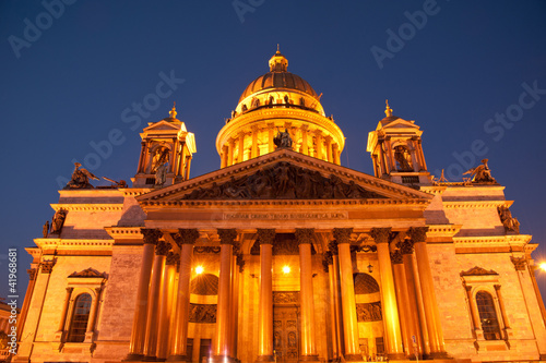 Famous Saint Isaac's Cathedral at white nights, Saint Petersburg