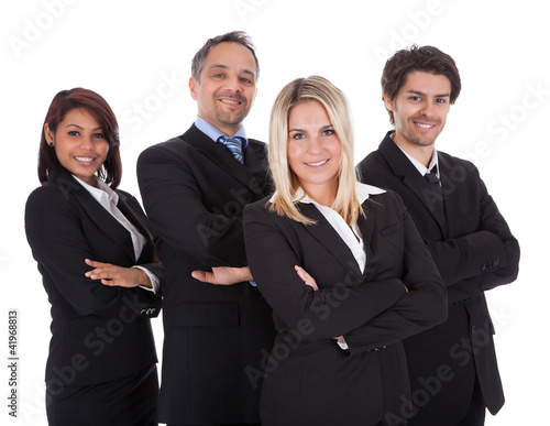 Group of business people together