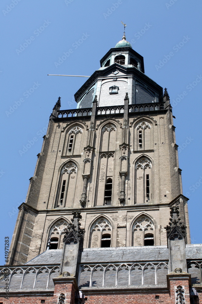 The tower of the St.walburgis church in Zutphen (Netherlands)