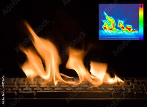 Burning Keyboard with Thermal Image