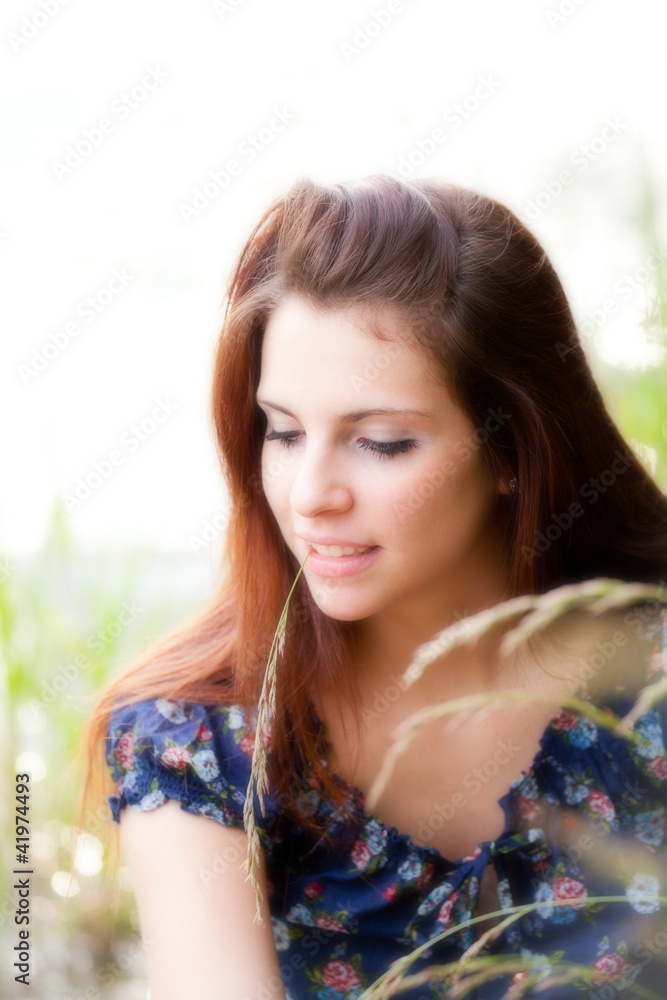 Fototapeta premium girl in high key