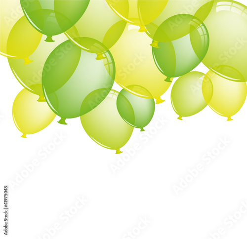 Green Transparent Vector Balloons