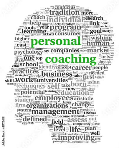 Personal coaching in word tag cloud on white background #41975613