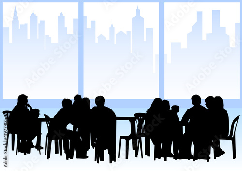 Cafe and city