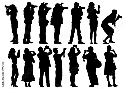 Photo girl and boy silhouette