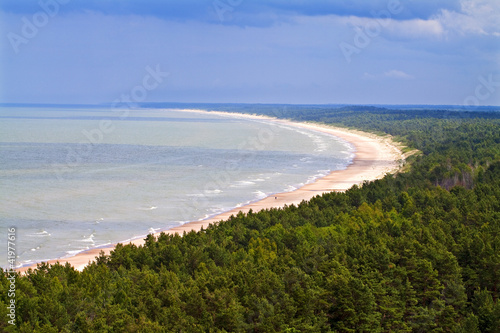 Coast of the Baltic sea from a birds eye.