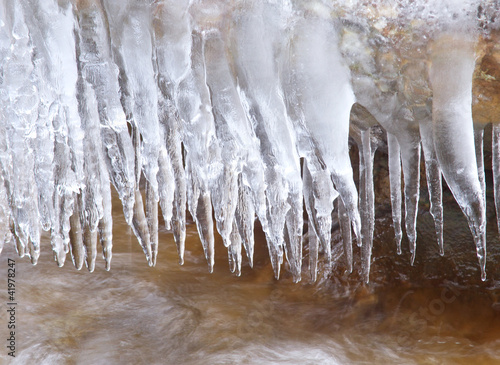 Ice and waterfall