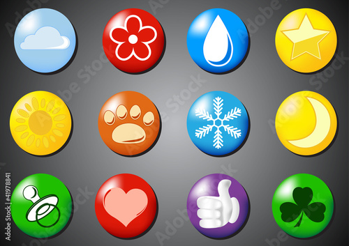 set of colored icons