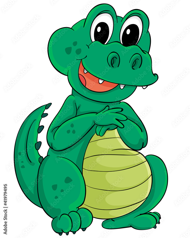 Fototapeta premium Cartoon crocodile
